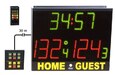Marcador electr�nico multideportes con control remoto a rayos infrarrojos (RX+TX) para voleibol, f�tbol sala, tenis de mesa